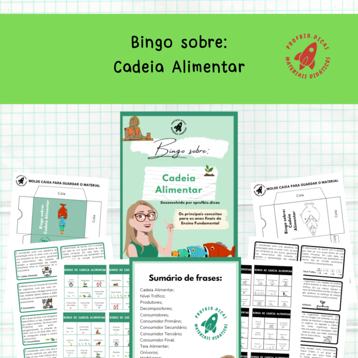 Bingo sobre Cadeia alimentar (Leia descrição)