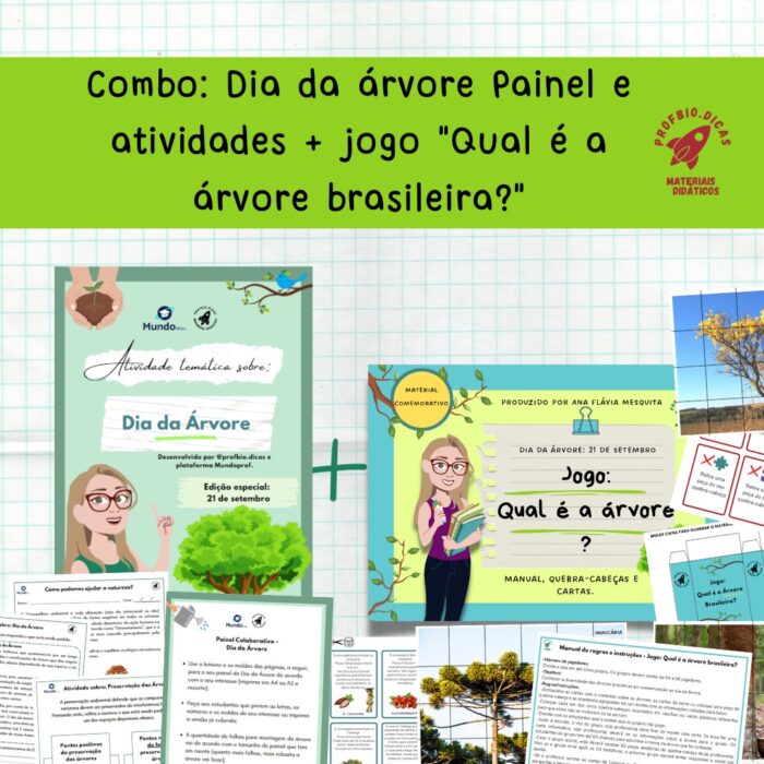Combo: Dia da árvore painel e atividades + jogo ''Qual é a árvore brasileira?''