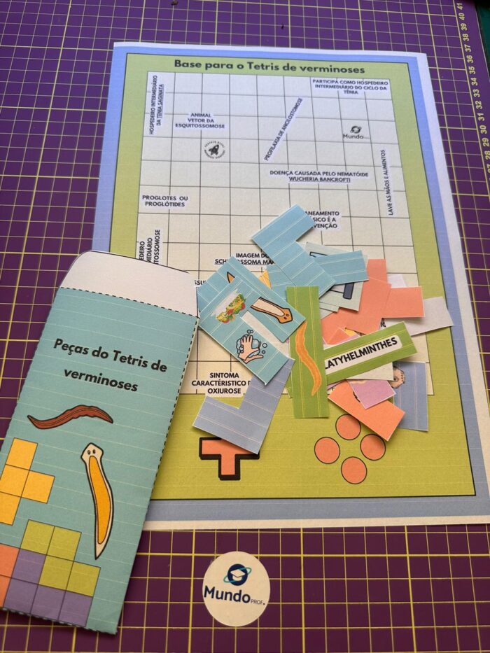 Jogo de Tetris - Verminoses : platelmintos e nematelmintos - Imagem 2