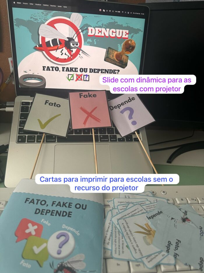 Kit - Slide: Dengue: O combate ao Aedes aegypti +  dinâmica “fato, fake ou depende?“ - Imagem 3