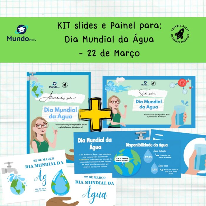 KIT slides e Painel para:Dia Mundial da Água - 22 de Março